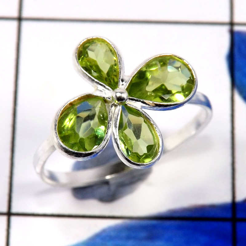 Peridot D - CMJ892-Marvellous Indian Company Handmade Womens Rings 925 Sterl