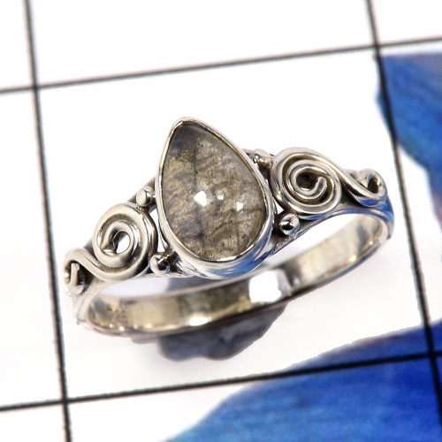 Labradorite Cab E - CMJ892-Marvellous Indian Company Handmade Womens Rings 925 Sterl