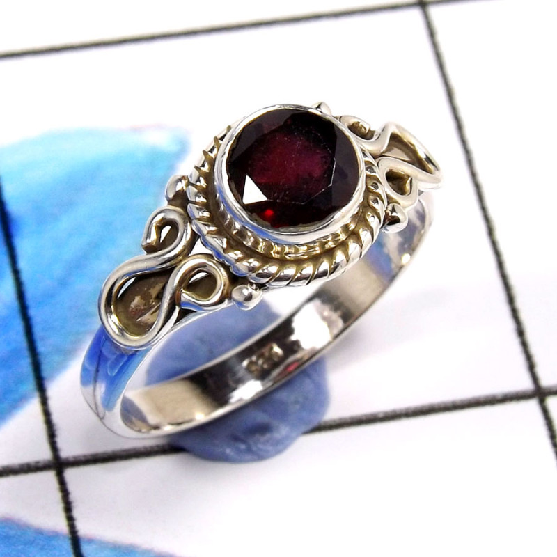 Garnet Cut E - RBS886-925 Sterling Silver Christmas Offer Designer Handmade Gar Garnet Cut E - RBS886-925 Sterling Silver Christmas Offer Designer Handmade Gar