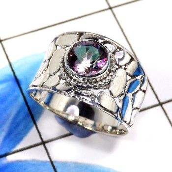 Mystic Quartz F - SCR844-Dazzling Christmas Special Designer Casting Rings 925 Ste Mystic Quartz F - SCR844-Dazzling Christmas Special Designer Casting Rings 925 Ste