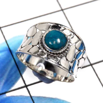 Crysocola O - SCR844-Dazzling Christmas Special Designer Casting Rings 925 Ste Crysocola O - SCR844-Dazzling Christmas Special Designer Casting Rings 925 Ste