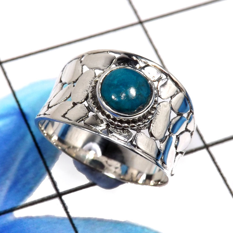 Crysocola O - SCR844-Dazzling Christmas Special Designer Casting Rings 925 Ste