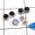 Garnet,Opolite C - CMJ883-925 Sterling Silver Fabulous Three Pair Designer Stud Ear