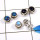 Rainbow Calsilica,Rainbow Moonstone & Sand Stone D - CMJ883-925 Sterling Silver Fabulous Three Pair Designer Stud Ear