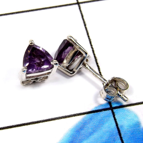Amethyst Cut E - CMJ882-Christmas Offer Fabulous Factory Handmade Studs Earrings 