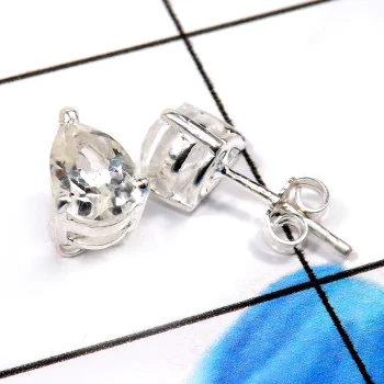 Crystal Quartz G - CMJ882-Christmas Offer Fabulous Factory Handmade Studs Earrings Crystal Quartz G - CMJ882-Christmas Offer Fabulous Factory Handmade Studs Earrings