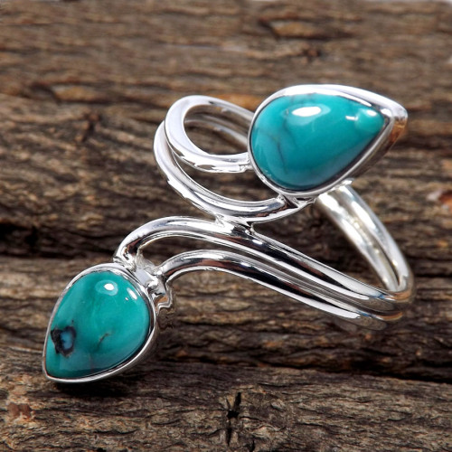 Tibet Turquoise A - RSS876-Charming New Design Wholesale Elegant Rings 925 Sterling