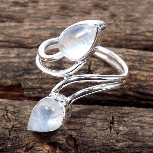 Rainbow Moonstone E - RSS876-Charming New Design Wholesale Elegant Rings 925 Sterling