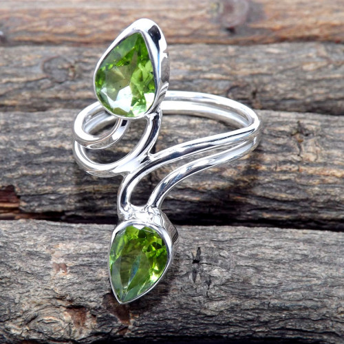 Peridot H - RSS876-Charming New Design Wholesale Elegant Rings 925 Sterling