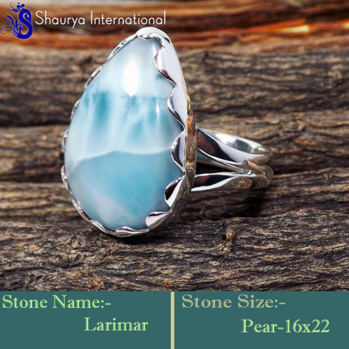 Larimar Cab A - RSS870-Indian Wholesale Company Designer Elegant Rings 925 Sterl