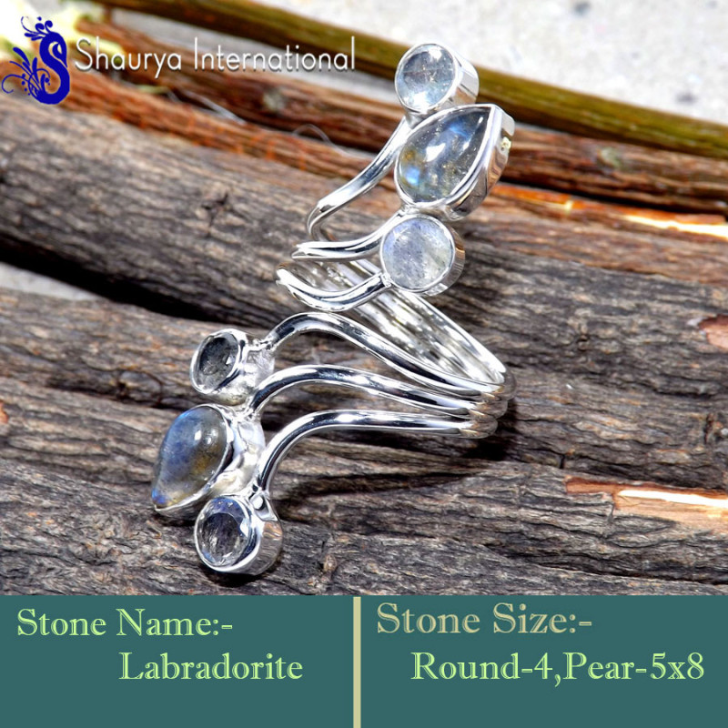 Labradorite Cab D - RSS869-Amazing New Design Party Look Handmade Rings 925 Sterling Labradorite Cab D - RSS869-Amazing New Design Party Look Handmade Rings 925 Sterling
