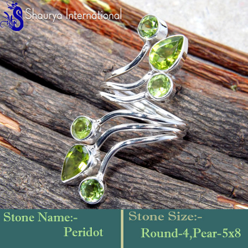 Peridot Cut N - RSS869-Amazing New Design Party Look Handmade Rings 925 Sterling Peridot Cut N - RSS869-Amazing New Design Party Look Handmade Rings 925 Sterling