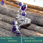 Amethyst Cab O - RSS869-Amazing New Design Party Look Handmade Rings 925 Sterling