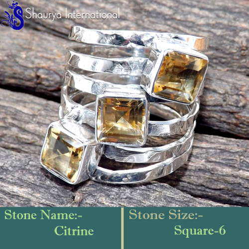 Citrine Cut A - RSS868-Charming Trendy Designs Handmade Exclusive Rings 925 Ster