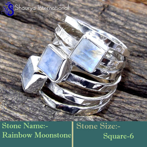 Rainbow Moonstone C - RSS868-Charming Trendy Designs Handmade Exclusive Rings 925 Ster Rainbow Moonstone C - RSS868-Charming Trendy Designs Handmade Exclusive Rings 925 Ster