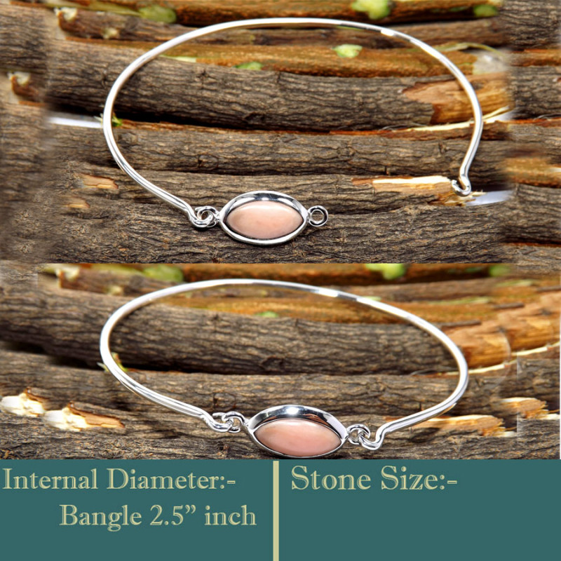 Pink Opal D - SNB999-Openable Beautiful New Preety Designs Handmade Bangles 92