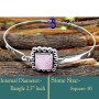 Rose Quartz B - SNB997-Openable Fabulous Wholesale Handmade Designer Bangles 925