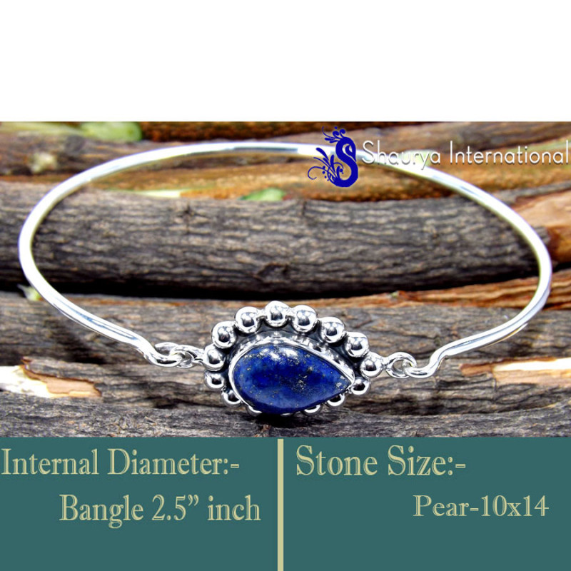 Lapis Lazuli F - SNB997-Openable Fabulous Wholesale Handmade Designer Bangles 925 Lapis Lazuli F - SNB997-Openable Fabulous Wholesale Handmade Designer Bangles 925