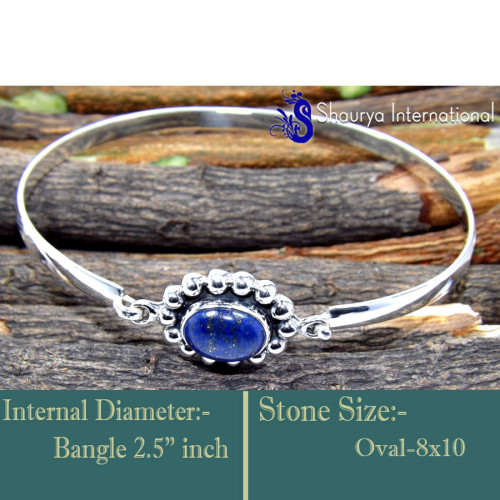 Lapis Lazuli G - SNB997-Openable Fabulous Wholesale Handmade Designer Bangles 925 Lapis Lazuli G - SNB997-Openable Fabulous Wholesale Handmade Designer Bangles 925