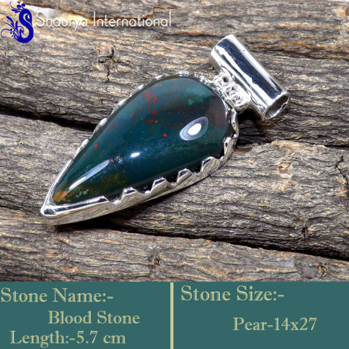 Blood Agate A - SSP875-Marvellous Wholesale Handmade Designer Pendants 925 Sterl