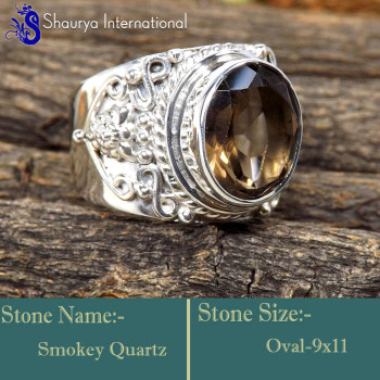Smokey Quartz Cut C - RSS865-Charming Cut Design Exclusive Wholesale Rings 925 Sterlin Smokey Quartz Cut C - RSS865-Charming Cut Design Exclusive Wholesale Rings 925 Sterlin