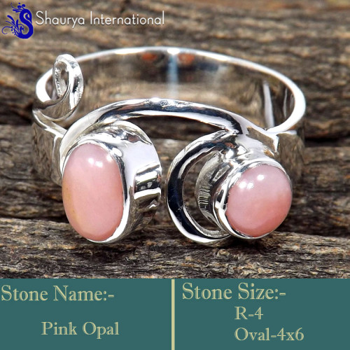 Pink Opal E - RSS858-925 Sterling Silver Company Wholesale Designer Rings Whol Pink Opal E - RSS858-925 Sterling Silver Company Wholesale Designer Rings Whol