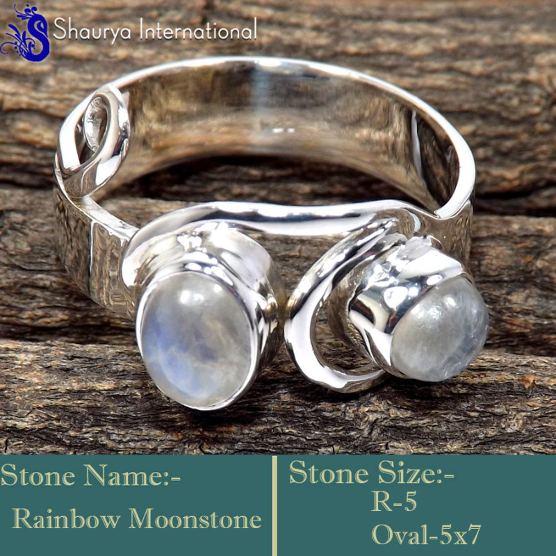 Rainbow Moonstone I - RSS858-925 Sterling Silver Company Wholesale Designer Rings Whol Rainbow Moonstone I - RSS858-925 Sterling Silver Company Wholesale Designer Rings Whol