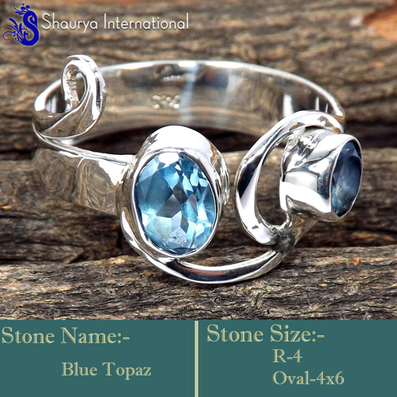 Blue Topaz D - RSS857-Stunning Party Wear Factory Made Designer Rings 925 Sterl Blue Topaz D - RSS857-Stunning Party Wear Factory Made Designer Rings 925 Sterl