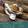 Tiger Eye,Pearl & Smokey A - RSS854-925 Sterling Silver Gorgeous Handmade Wholesale Rings Com