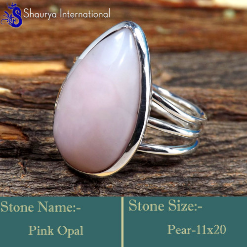 Pink Opal K - RSS849-Glamorous Party Look Handmade Colourful Rings 925 Sterlin Pink Opal K - RSS849-Glamorous Party Look Handmade Colourful Rings 925 Sterlin