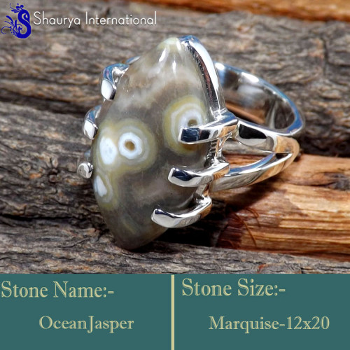 Ocean Jasper M - RSS847-Glamorous Prong Setting Valentine's Special Rings 925 Ste