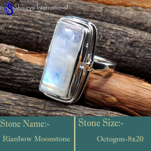 Rainbow Moonstone A - RSS846-Valentine's Offer Beautiful Handmade Designer Rings 925 S Rainbow Moonstone A - RSS846-Valentine's Offer Beautiful Handmade Designer Rings 925 S