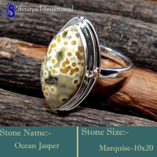Ocean Jasper L - RSS846-Valentine's Offer Beautiful Handmade Designer Rings 925 S