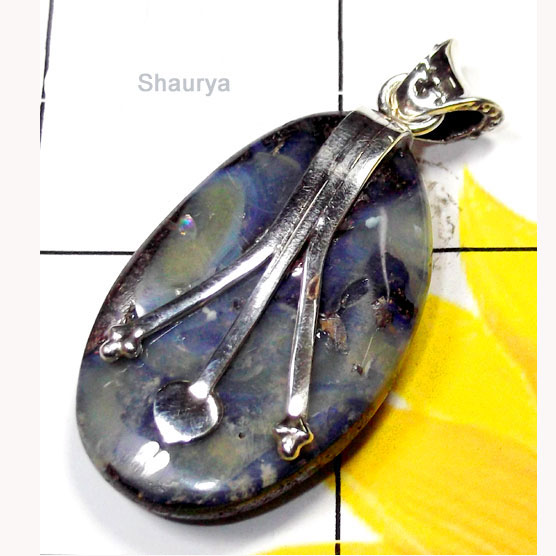 Bolder Opal A - SD962-Bolder Opal Natural Gemstone Designer Pendant Bolder Opal A - SD962-Bolder Opal Natural Gemstone Designer Pendant