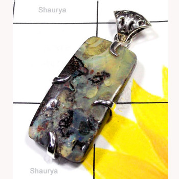 Bolder Opal B - SD962-Bolder Opal Natural Gemstone Designer Pendant Bolder Opal B - SD962-Bolder Opal Natural Gemstone Designer Pendant