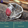 Thulite Cab C - RSS844-Charming Colourful Design Valentine's Gift Rings 925 Ster