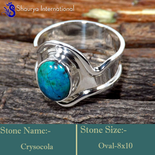 Crysocola H - RSS844-Charming Colourful Design Valentine's Gift Rings 925 Ster Crysocola H - RSS844-Charming Colourful Design Valentine's Gift Rings 925 Ster