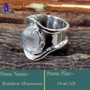 Rainbow Moonstone K - RSS844-Charming Colourful Design Valentine's Gift Rings 925 Ster Rainbow Moonstone K - RSS844-Charming Colourful Design Valentine's Gift Rings 925 Ster
