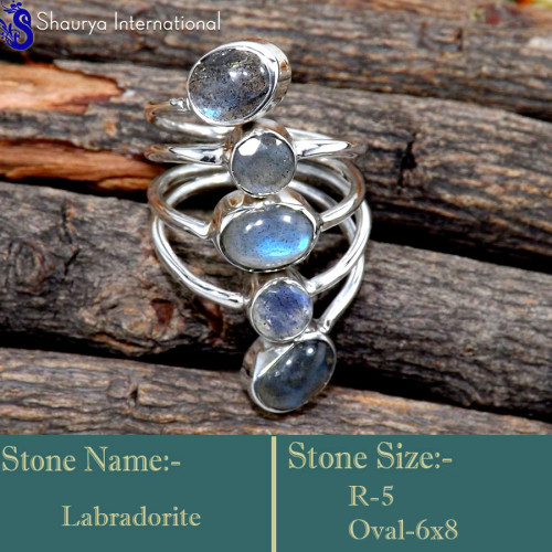 Labradorite Cab D - SDR659-Valentine's Special Glorious Handmade Designer Rings 925