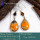 Bumble Bee & Tiger Eye D - BZE750-Genuine Bumble Bee Valentine's Special Handmade Earrings