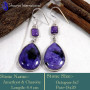 Charoite C - BZE746-Valentine's Offer Charoite Gemstone New Design Bezel Earr