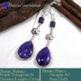 Charoite H - BZE746-Valentine's Offer Charoite Gemstone New Design Bezel Earr