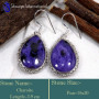Charoite O - BZE746-Valentine's Offer Charoite Gemstone New Design Bezel Earr