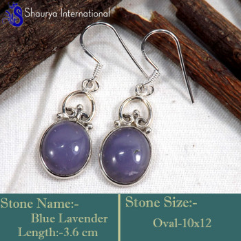 Blue Lavender C - BZE745-Vlaentine's Special Gorgeous Blue Lavender Gemstone Bezel