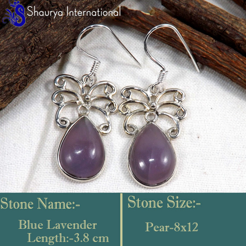 Blue Lavender O - BZE745-Vlaentine's Special Gorgeous Blue Lavender Gemstone Bezel Blue Lavender O - BZE745-Vlaentine's Special Gorgeous Blue Lavender Gemstone Bezel
