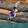 Amethyst Cut,Smokey,Pearl & Black Onyx D - SSP850-Valentine's Special Four Stone Gorgeous Designer Pendants
