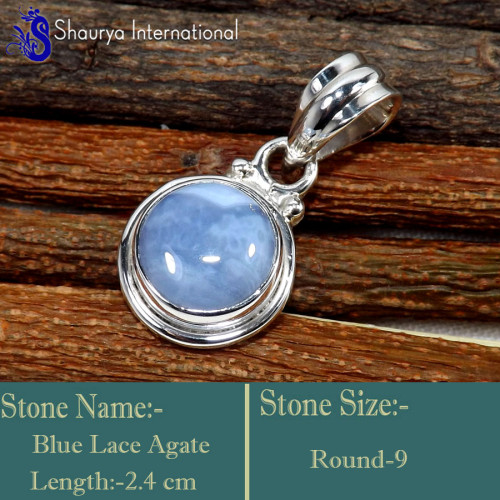 Blue Lace Agate A - SSP849-Valentine's Special Marvellous New Design Colourful Penda Blue Lace Agate A - SSP849-Valentine's Special Marvellous New Design Colourful Penda