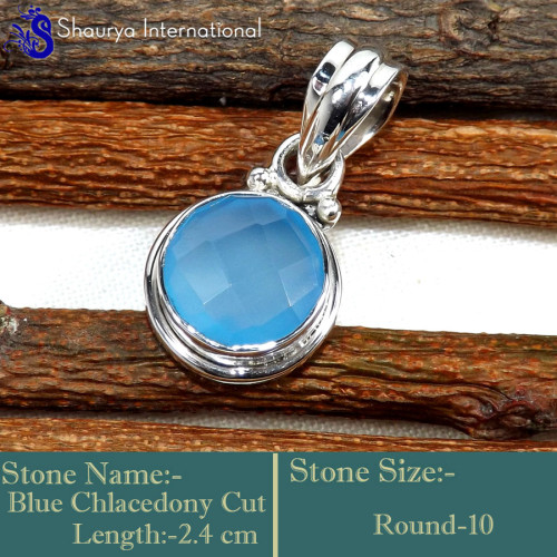 Blue Chalcedony Cut L - SSP849-Valentine's Special Marvellous New Design Colourful Penda Blue Chalcedony Cut L - SSP849-Valentine's Special Marvellous New Design Colourful Penda
