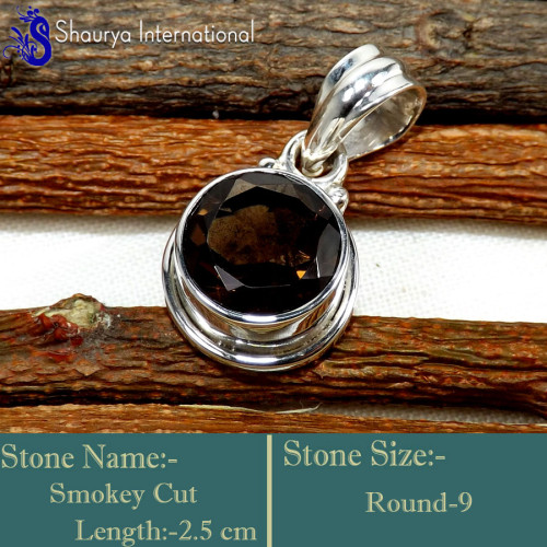 Smokey Quartz M - SSP849-Valentine's Special Marvellous New Design Colourful Penda Smokey Quartz M - SSP849-Valentine's Special Marvellous New Design Colourful Penda