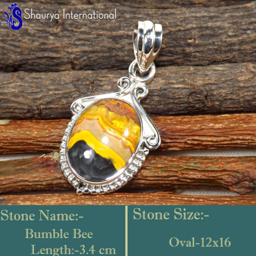 Bumble Bee C - SSP848-Fabulous Party Look Handmade Designer Pendants 925 Sterli